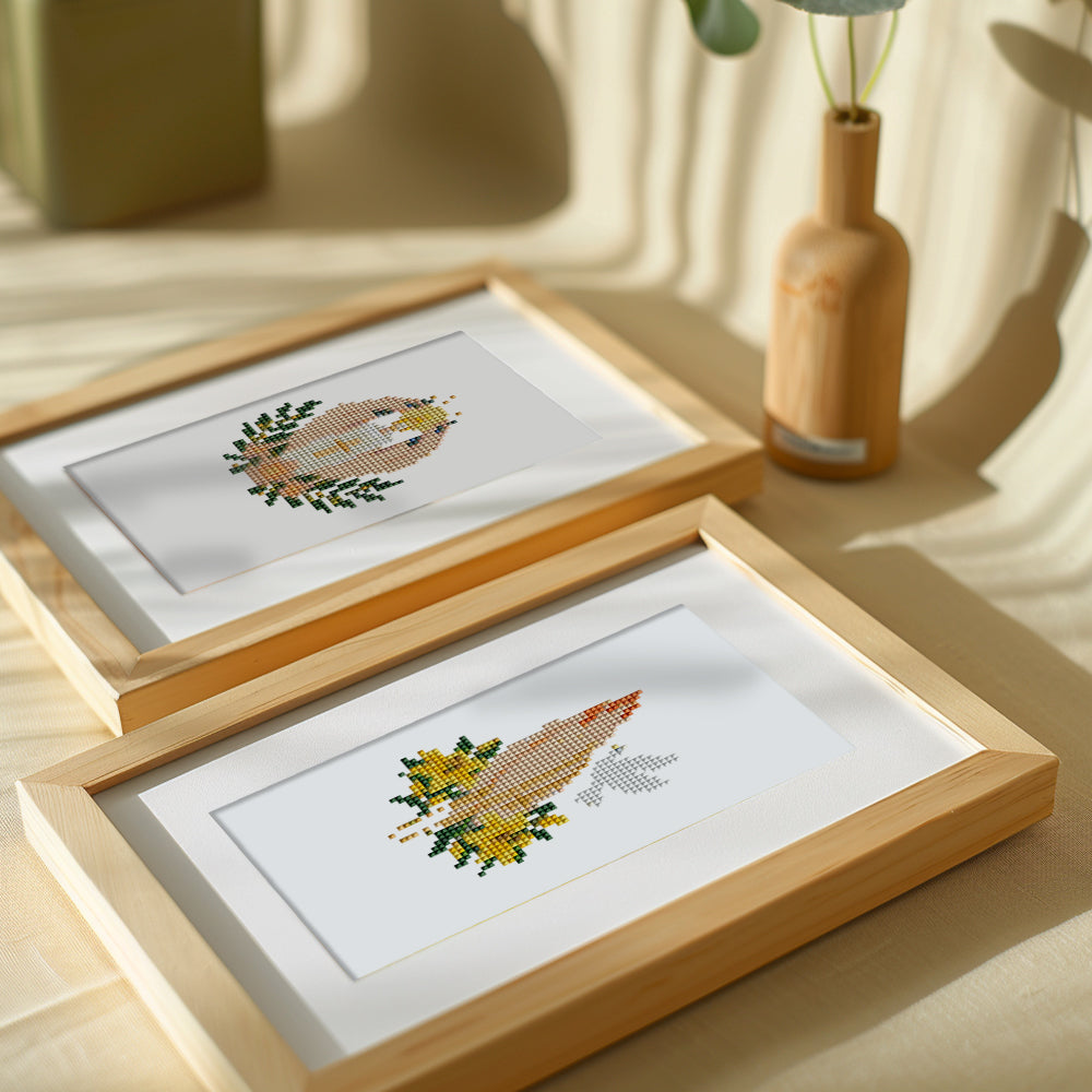 Praying Hands and Blossoms (Mini Diamond Painting)