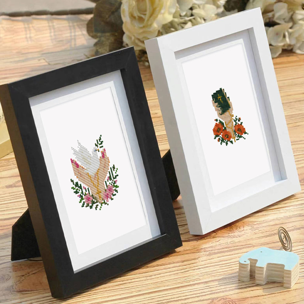Praying Hands and Blossoms (Mini Diamond Painting)
