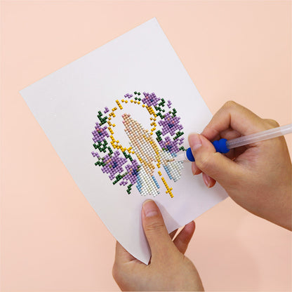 Praying Hands and Blossoms (Mini Diamond Painting)
