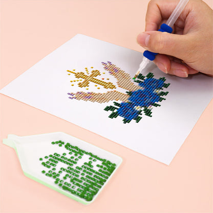 Praying Hands and Blossoms (Mini Diamond Painting)