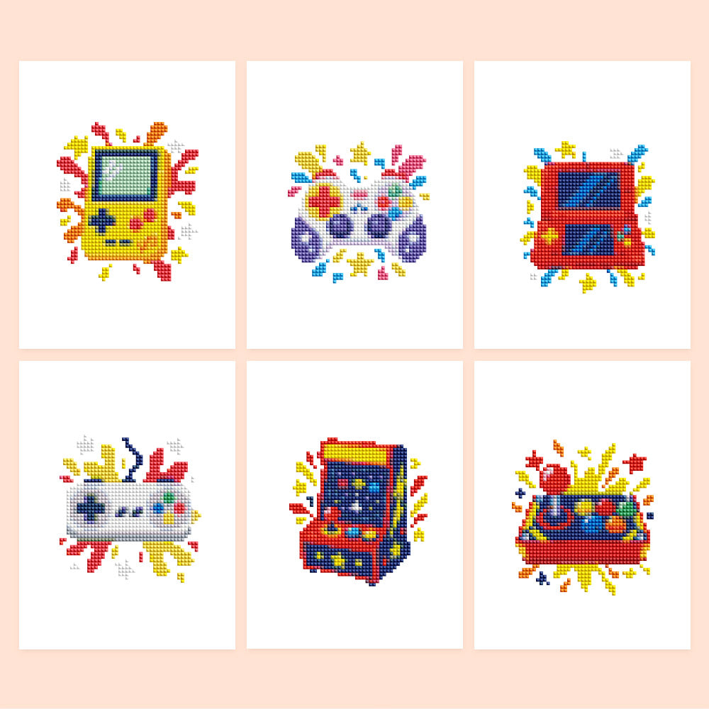 Retro Handhelds and Arcade Fun (Mini Diamond Painting)