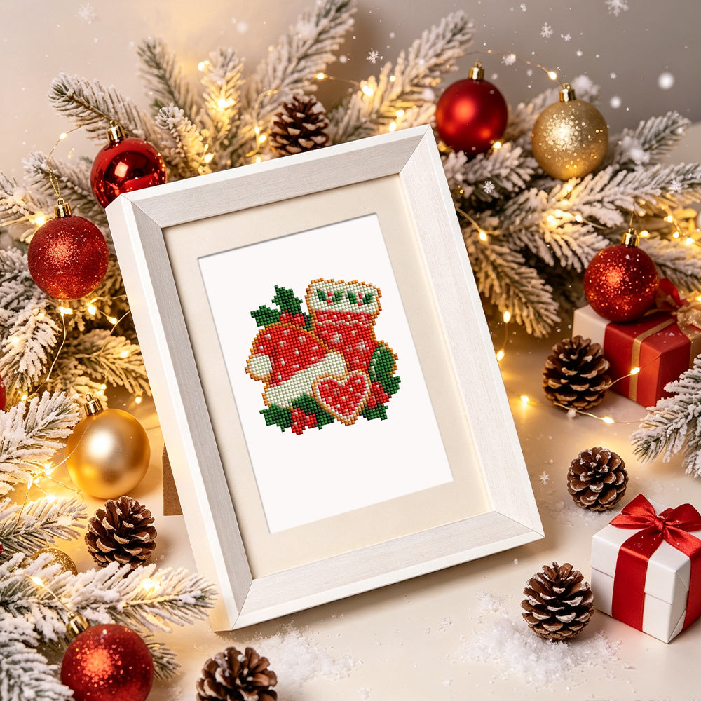 Iced Christmas Cookie Platters (Mini Diamond Painting)