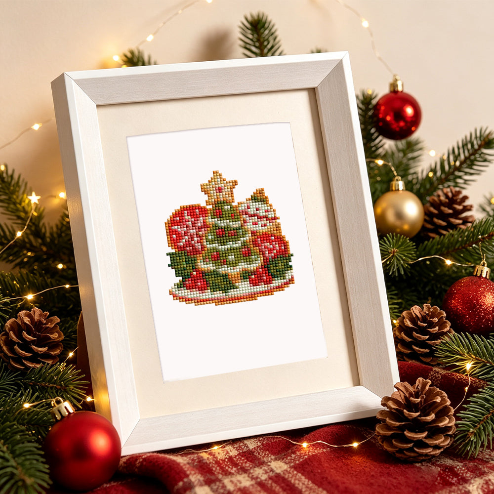 Iced Christmas Cookie Platters (Mini Diamond Painting)