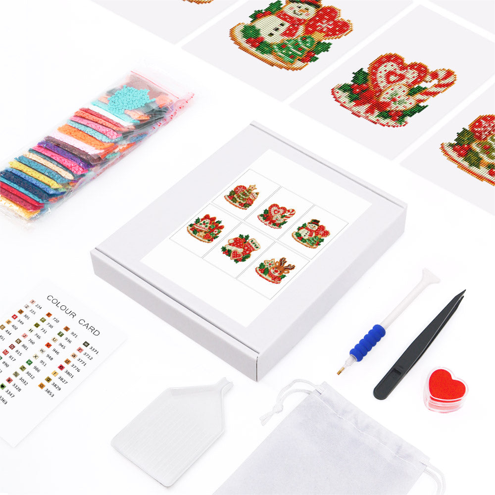 Iced Christmas Cookie Platters (Mini Diamond Painting)