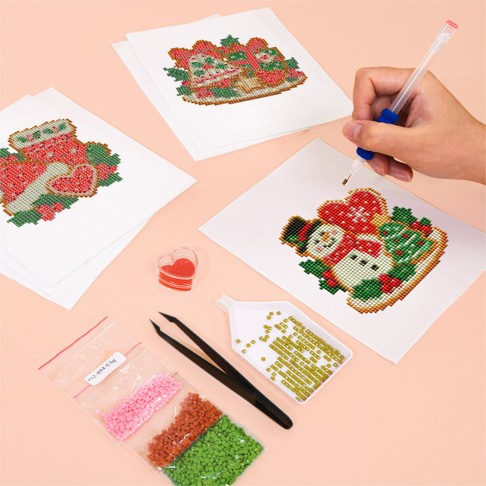 Iced Christmas Cookie Platters (Mini Diamond Painting)