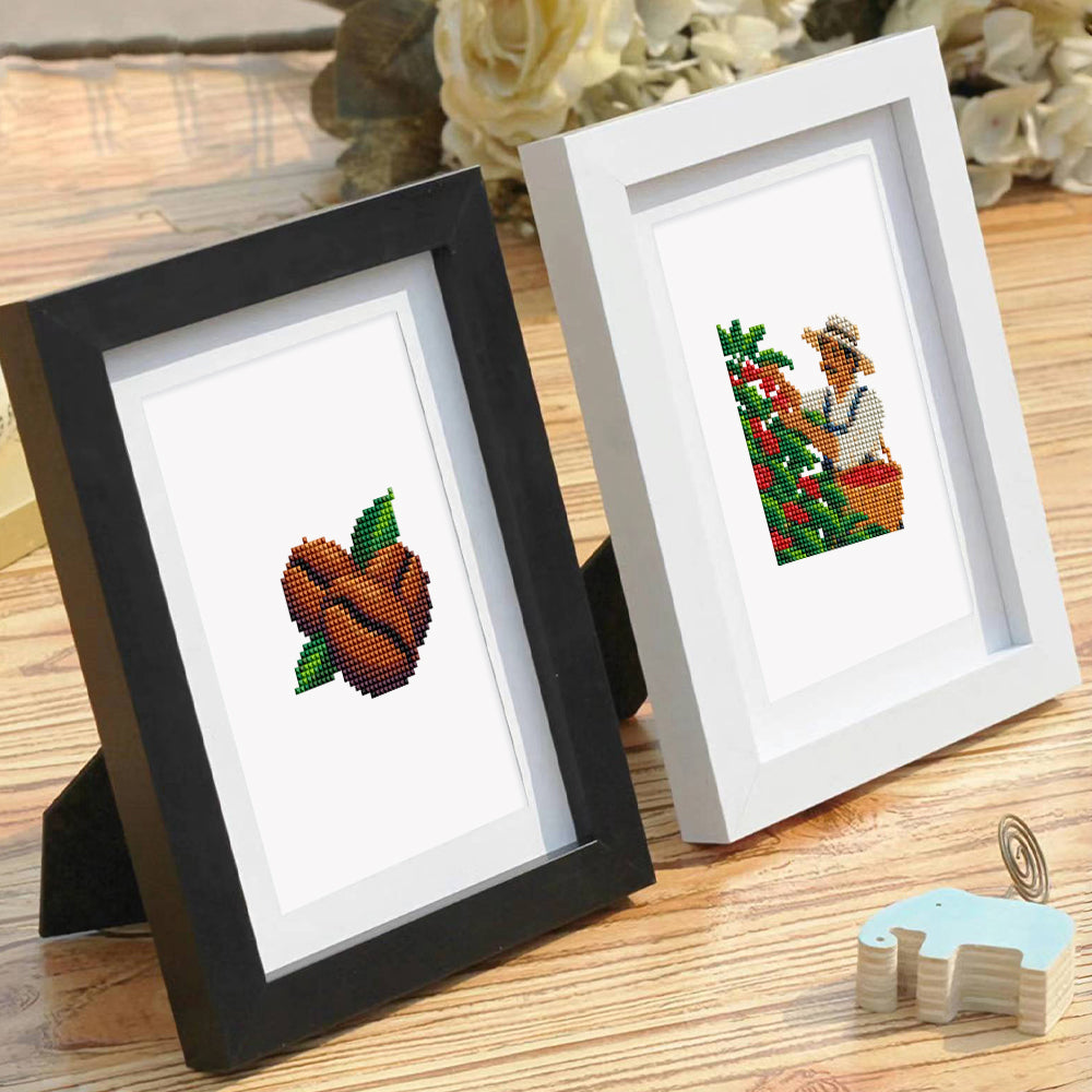 Bean to Cup Coffee Ritual (Mini Diamond Painting)