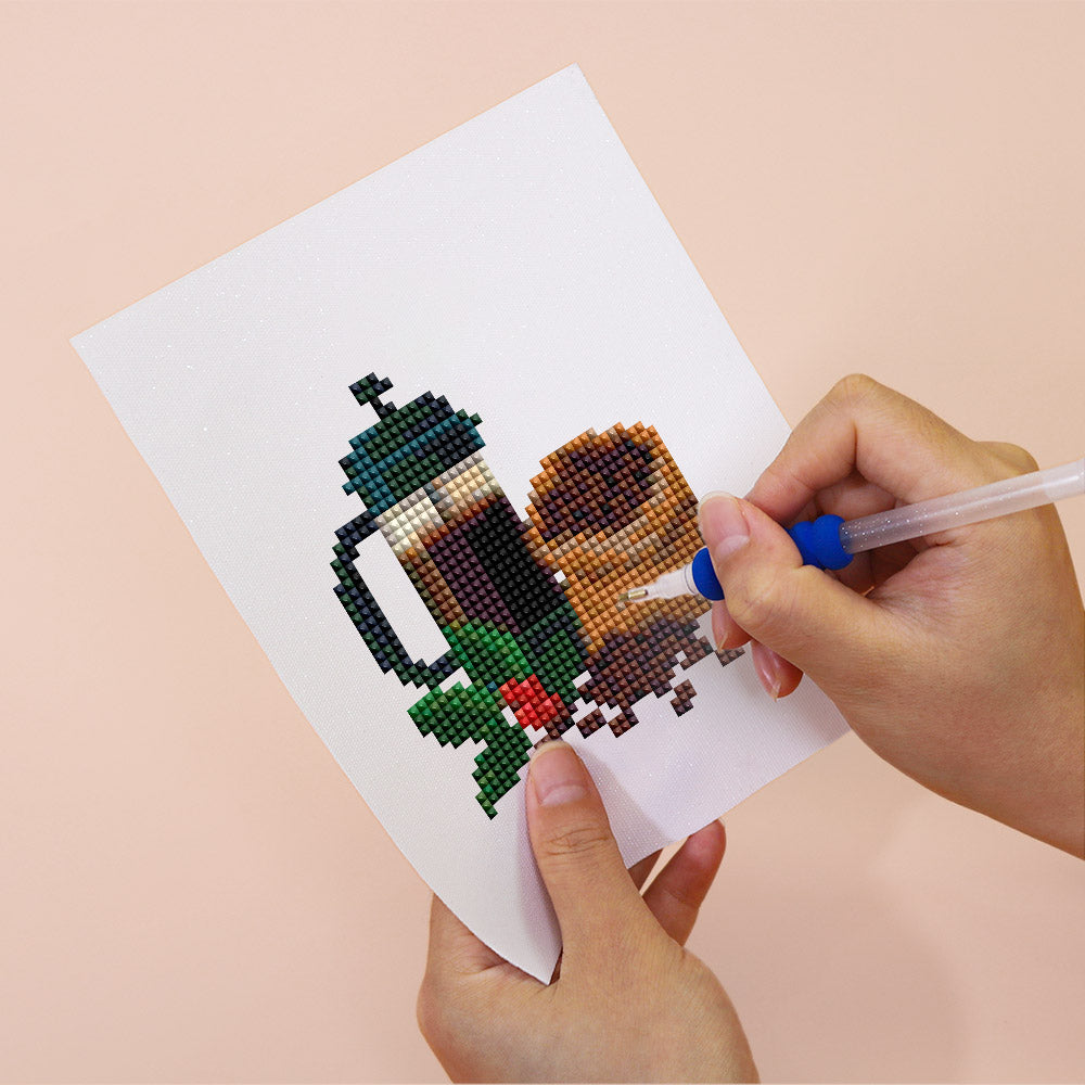 Bean to Cup Coffee Ritual (Mini Diamond Painting)