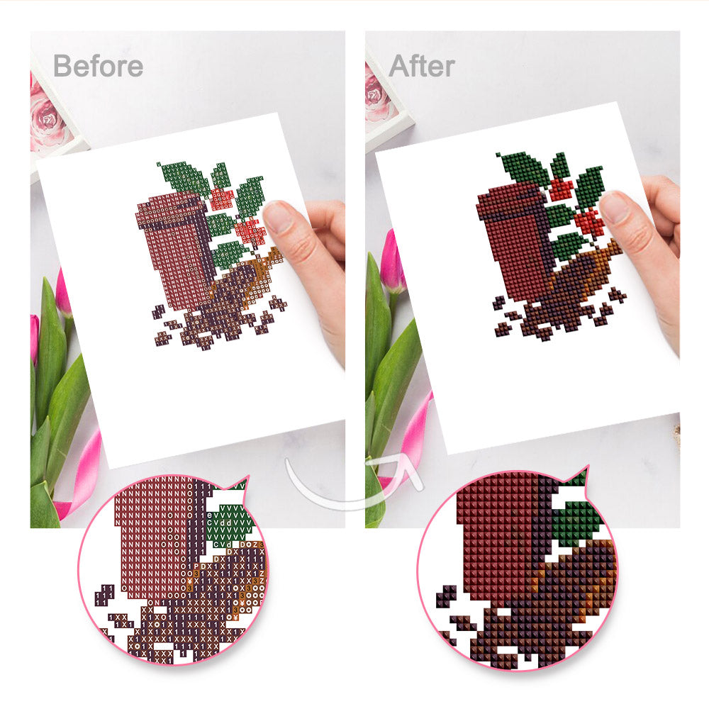 Bean to Cup Coffee Ritual (Mini Diamond Painting)