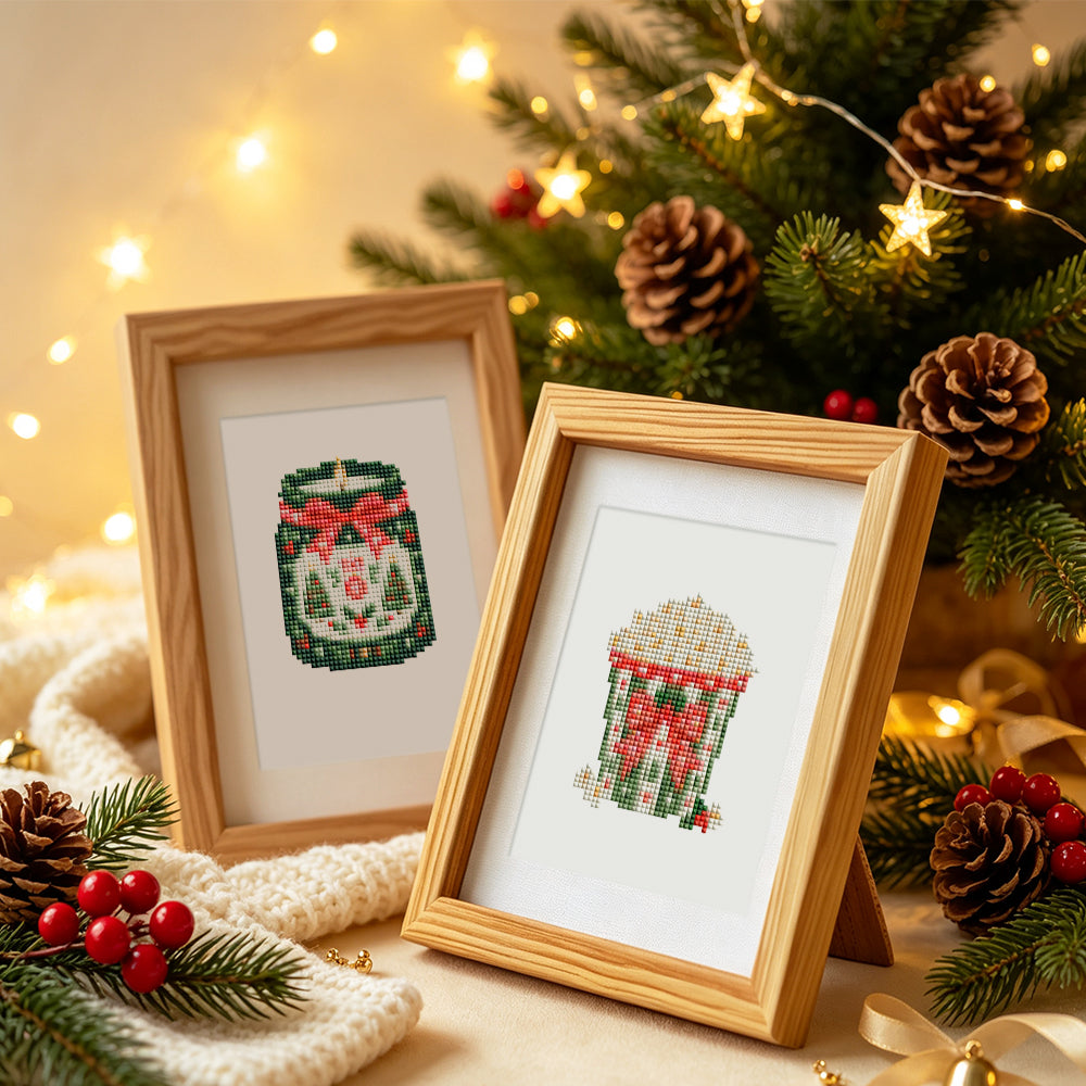 Cozy Slippers and Cocoa Mug Gifts (Mini Diamond Painting)