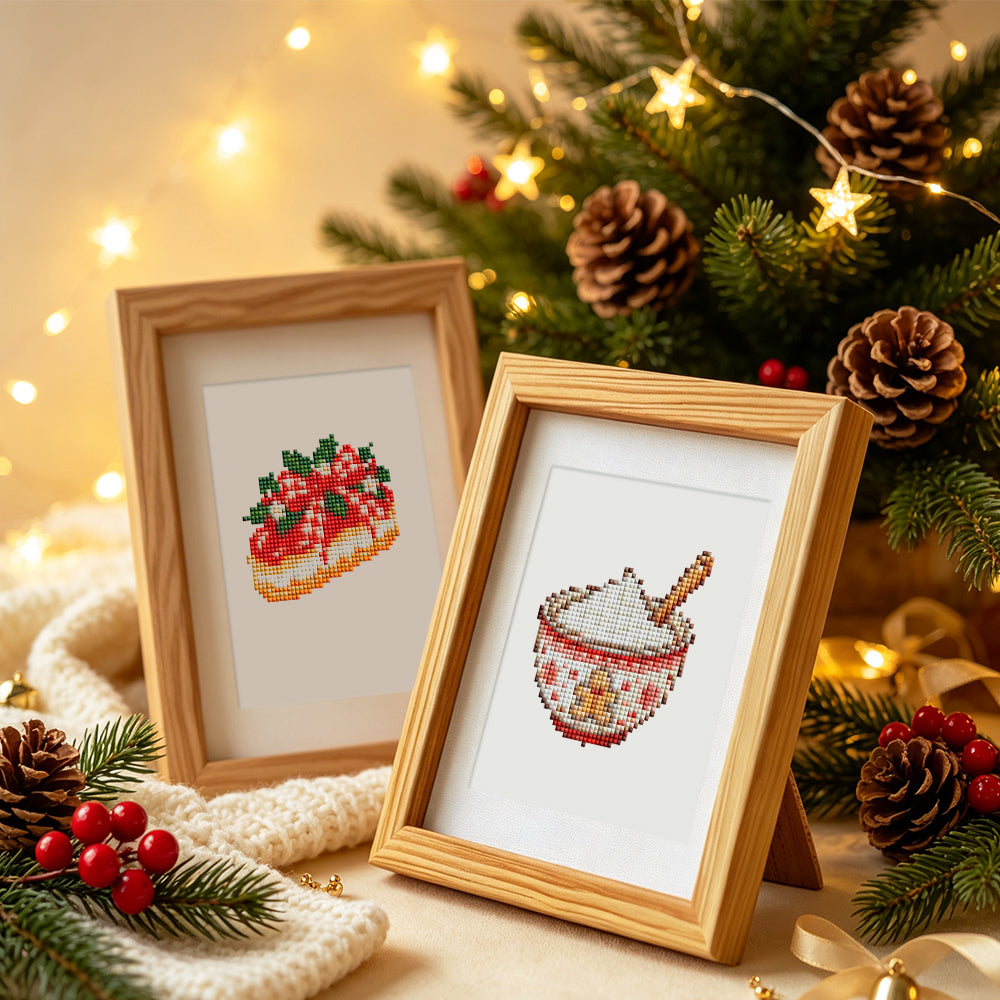 Yule Log and Gingerbread Bakes (Mini Diamond Painting)