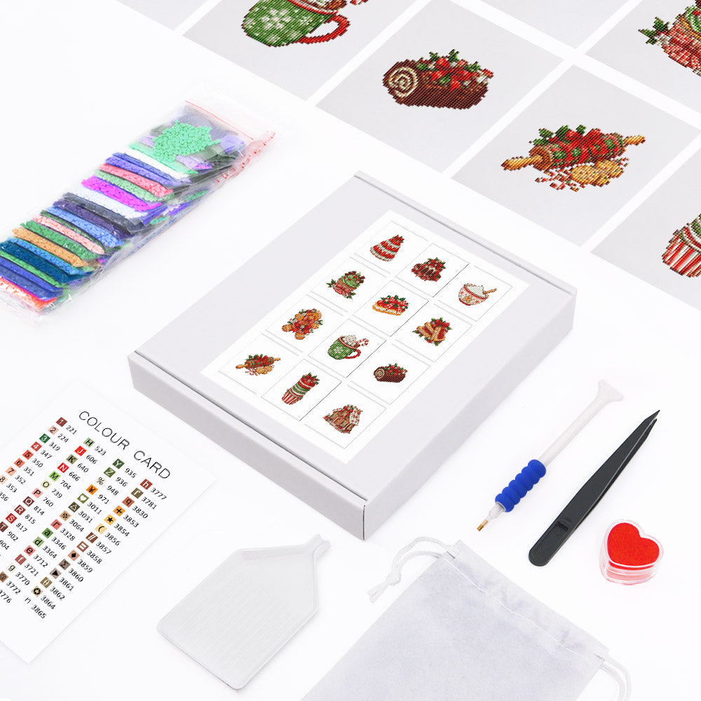 Yule Log and Gingerbread Bakes (Mini Diamond Painting)