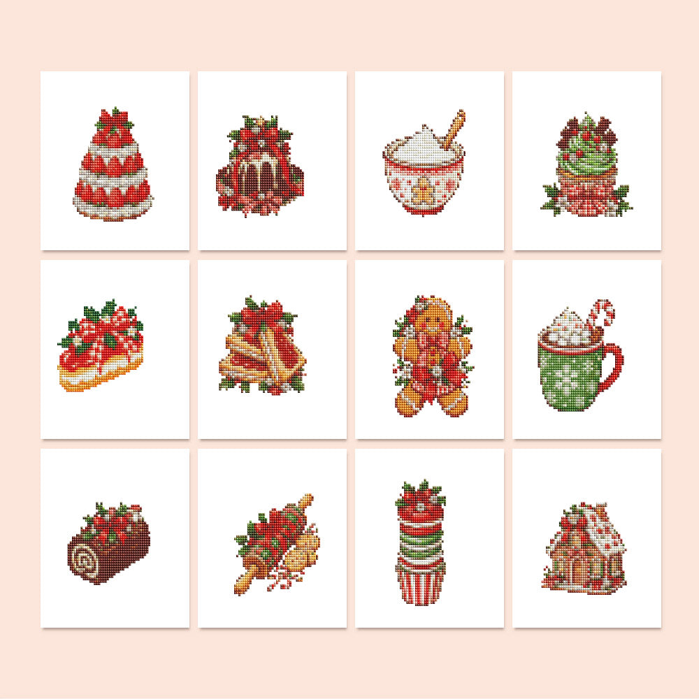 Yule Log and Gingerbread Bakes (Mini Diamond Painting)