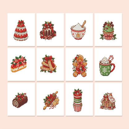 Yule Log and Gingerbread Bakes (Mini Diamond Painting)