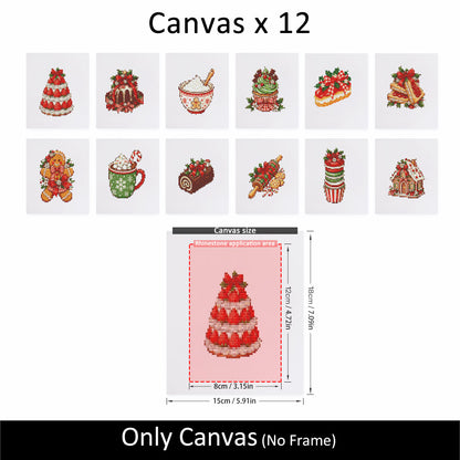 Yule Log and Gingerbread Bakes (Mini Diamond Painting)