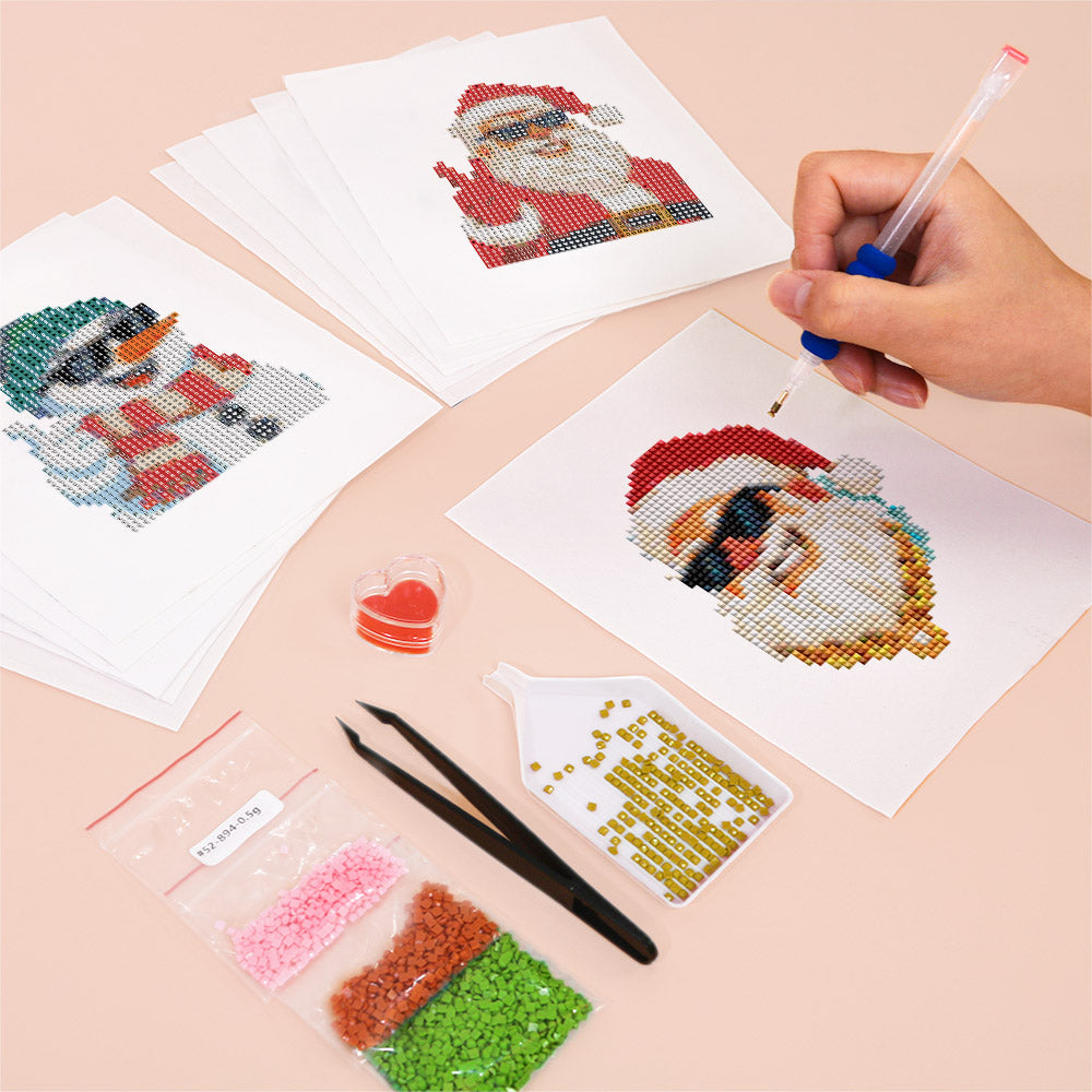 Sunglasses Santa and Cool Crew (Mini Diamond Painting)