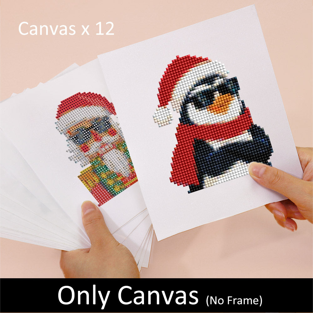Sunglasses Santa and Cool Crew (Mini Diamond Painting)