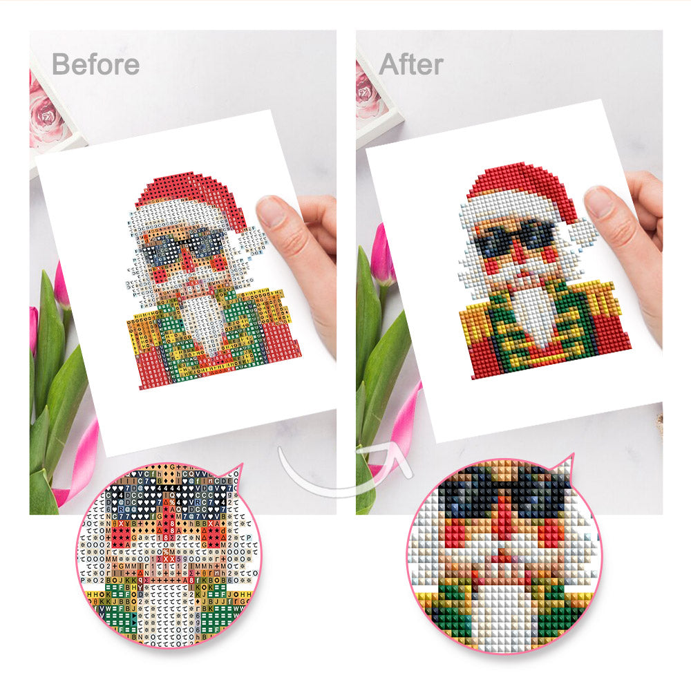 Sunglasses Santa and Cool Crew (Mini Diamond Painting)
