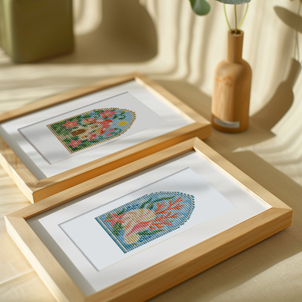 Arched Stained Glass Gardens (Mini Diamond Painting)