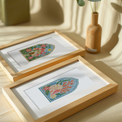 Arched Stained Glass Gardens (Mini Diamond Painting)