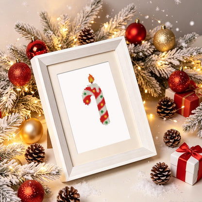 Glowing Christmas Candle Shapes (Mini Diamond Painting)