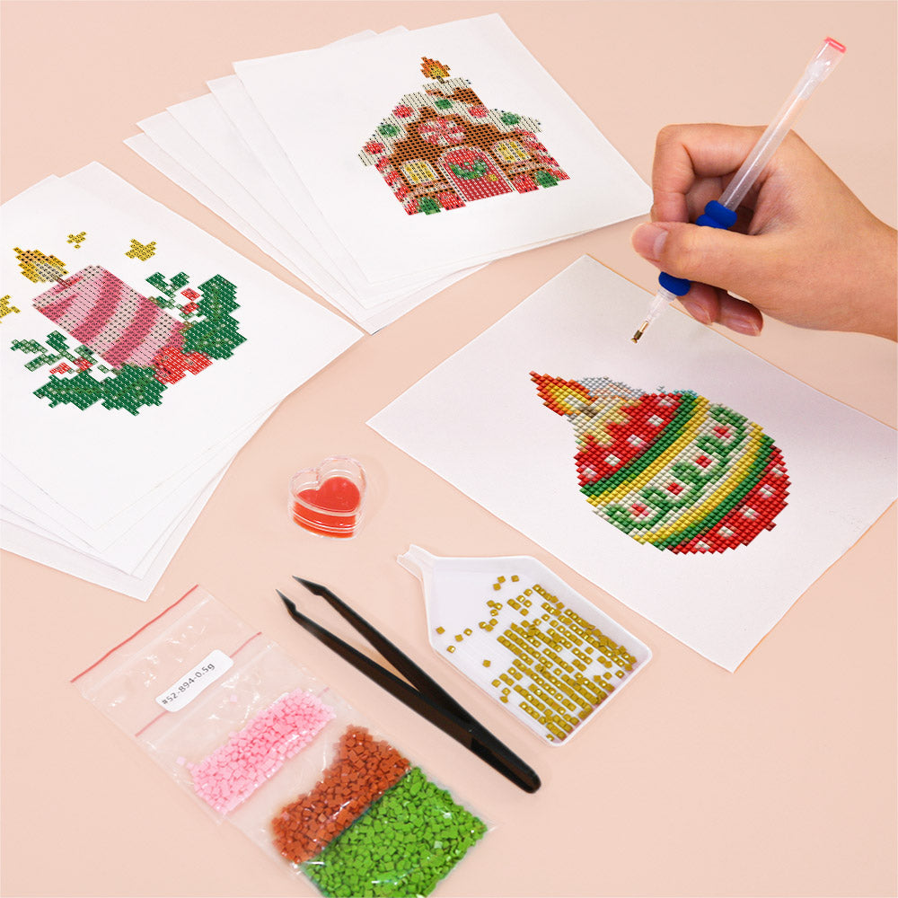 Glowing Christmas Candle Shapes (Mini Diamond Painting)
