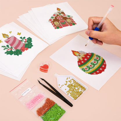Glowing Christmas Candle Shapes (Mini Diamond Painting)