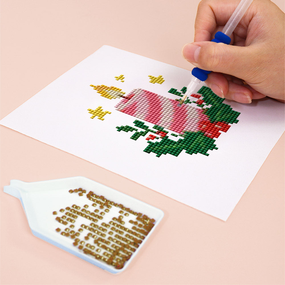 Glowing Christmas Candle Shapes (Mini Diamond Painting)