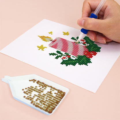 Glowing Christmas Candle Shapes (Mini Diamond Painting)