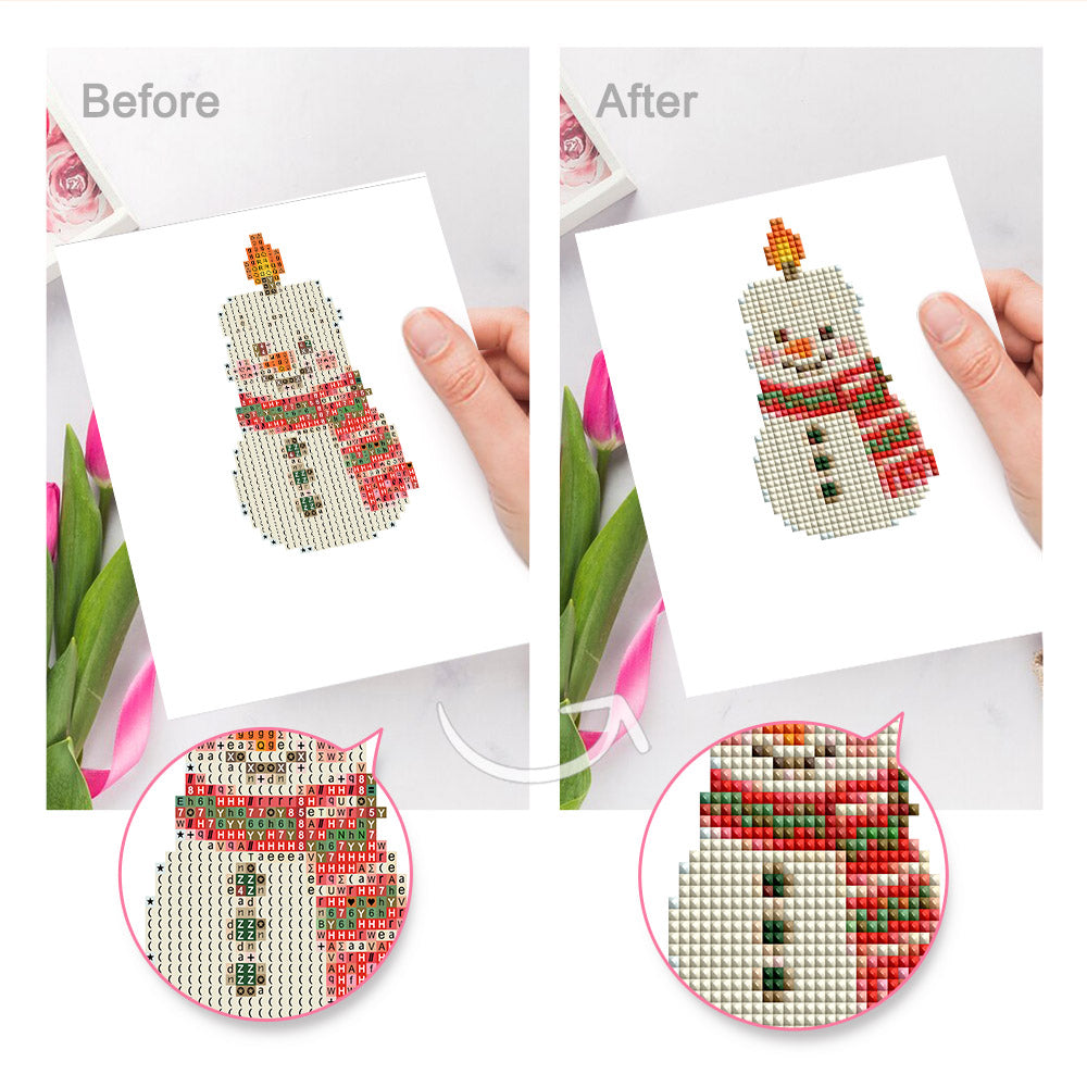 Glowing Christmas Candle Shapes (Mini Diamond Painting)