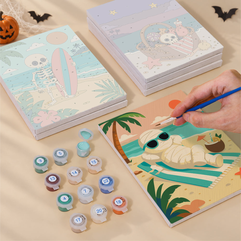 Monster Beach Vacation mini paint by numbers – image 4