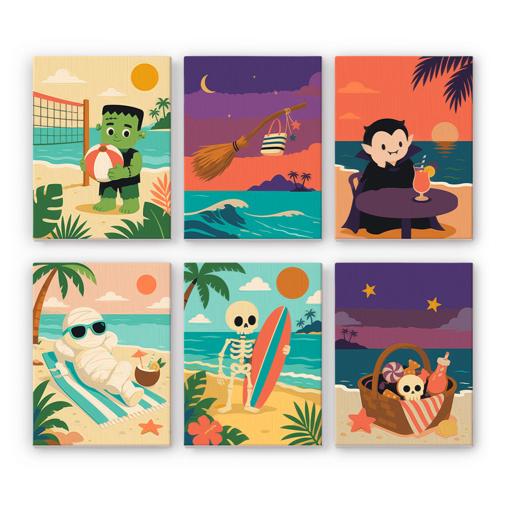 Monster Beach Vacation mini paint by numbers – image 7