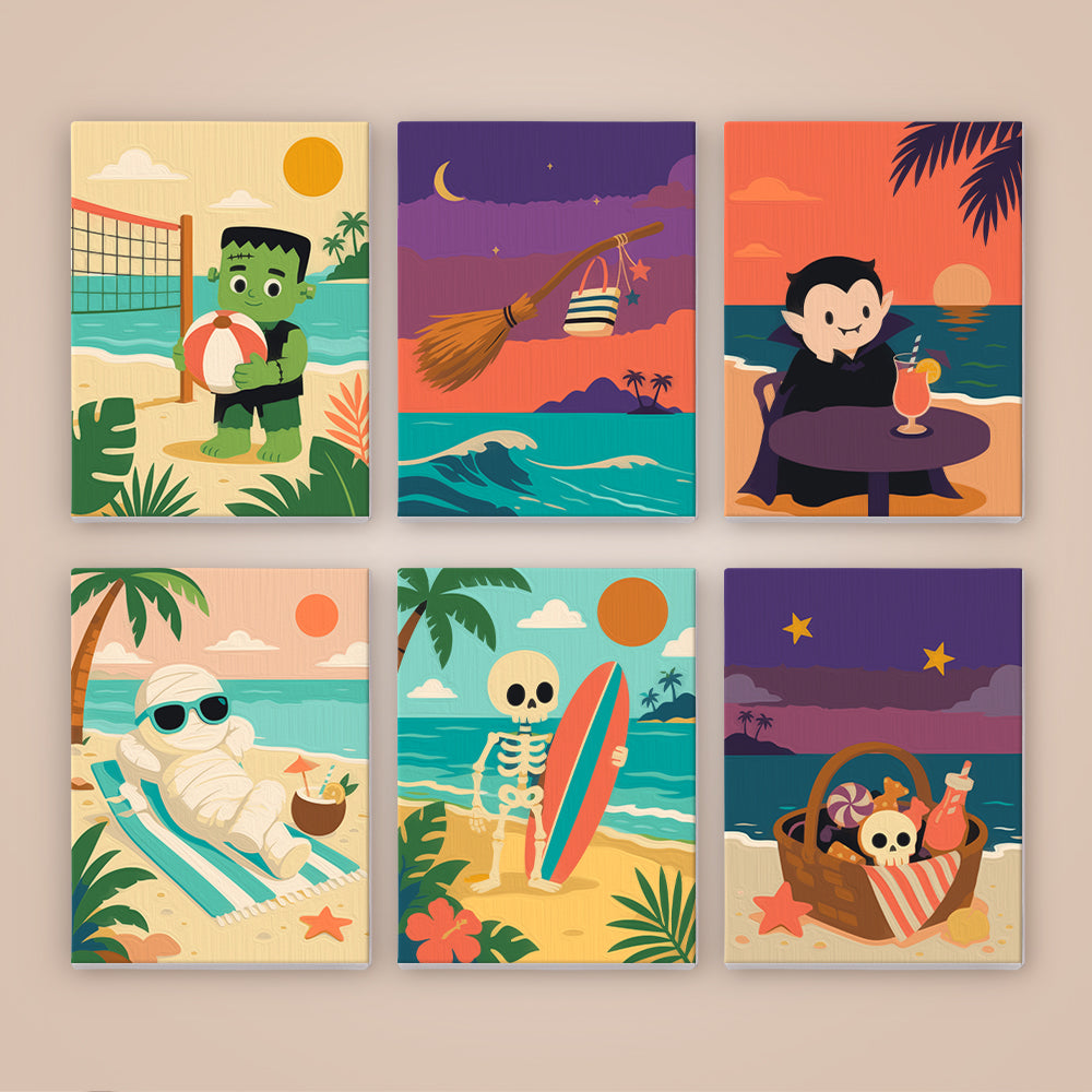 Monster Beach Vacation mini paint by numbers – image 8