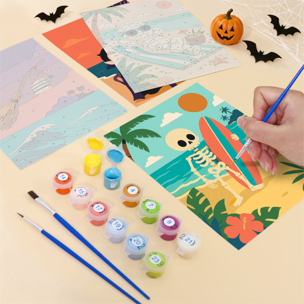 Monster Beach Vacation mini paint by numbers – image 12
