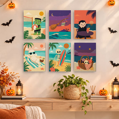 Monster Beach Vacation mini paint by numbers – image 14