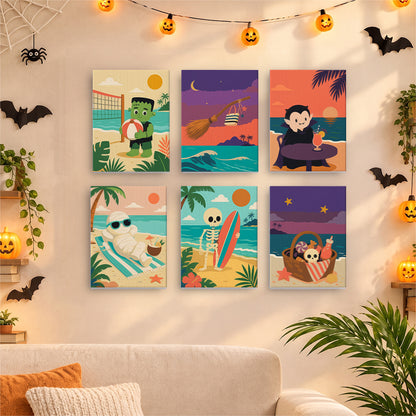 Monster Beach Vacation mini paint by numbers – image 17