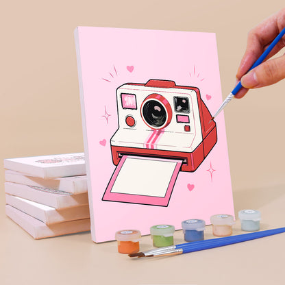 Pink Retro Accessories mini paint by numbers – image 3