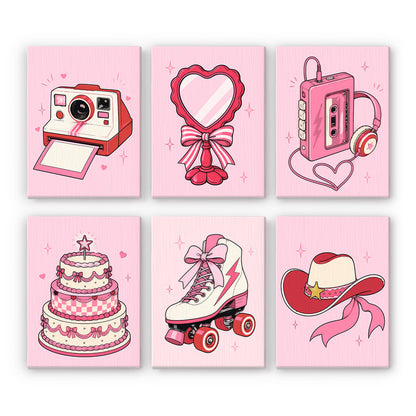 Pink Retro Accessories mini paint by numbers – image 7