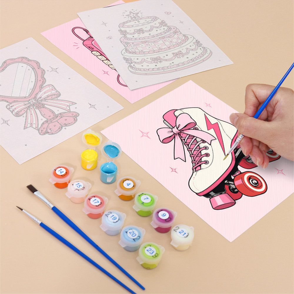 Pink Retro Accessories mini paint by numbers – image 12