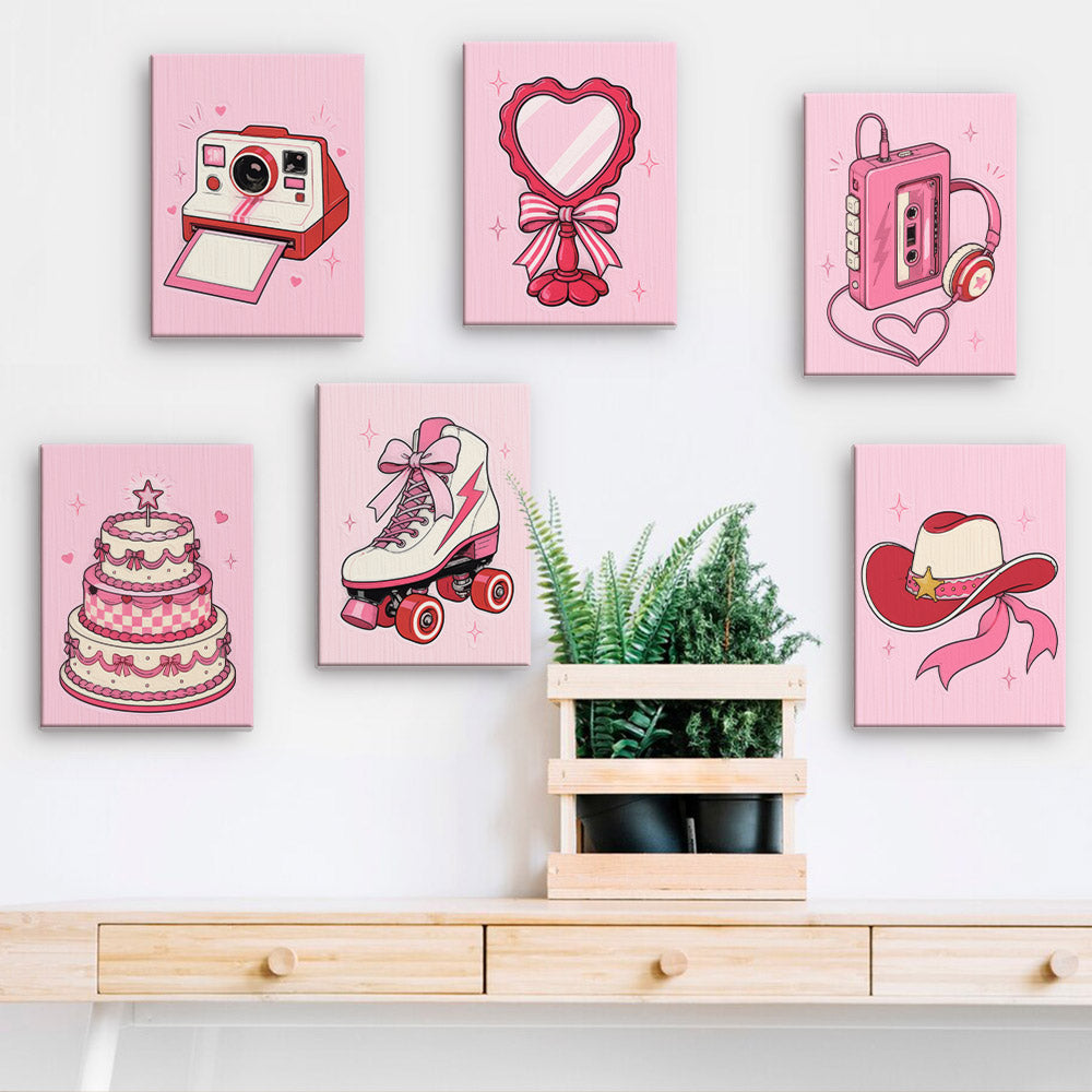 Pink Retro Accessories mini paint by numbers – image 15