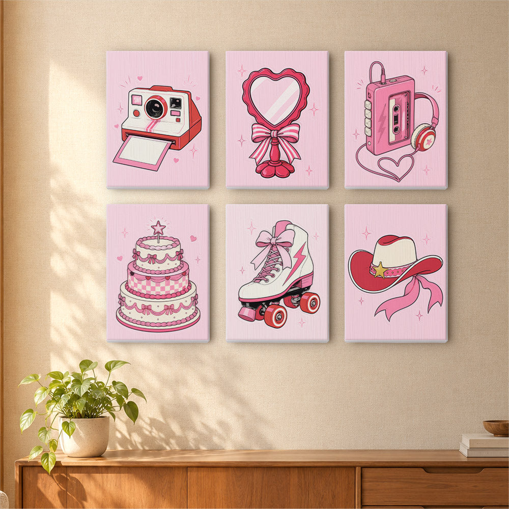 Pink Retro Accessories mini paint by numbers – image 16