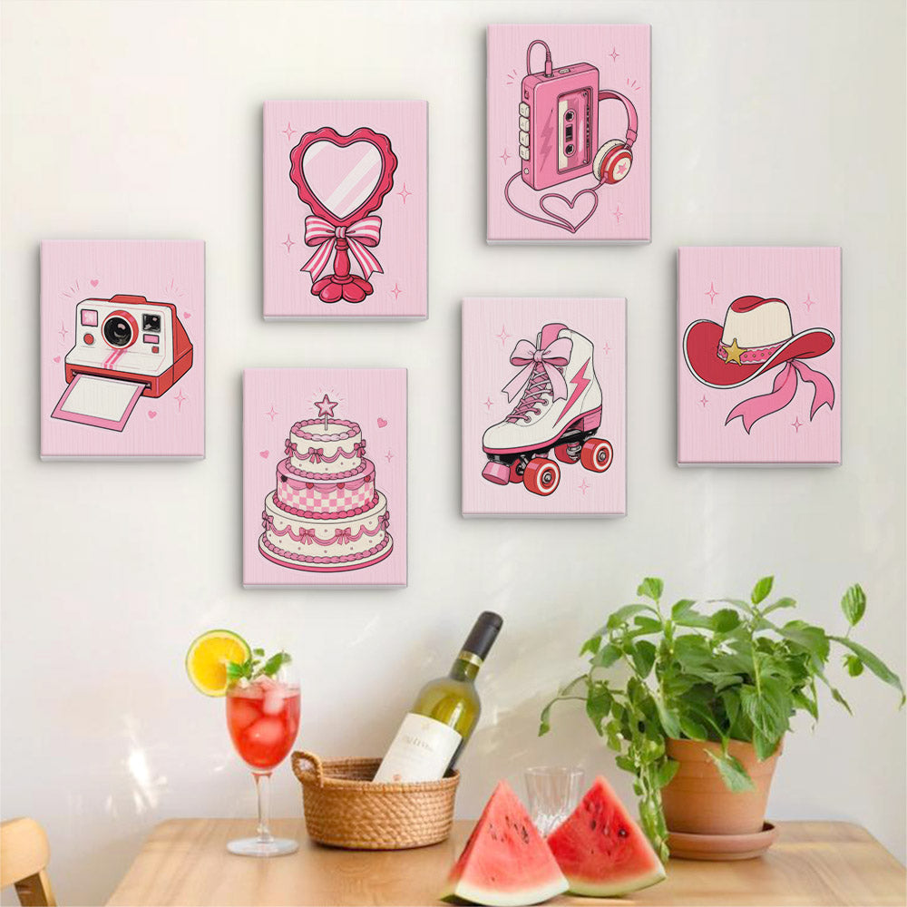 Pink Retro Accessories mini paint by numbers – image 17