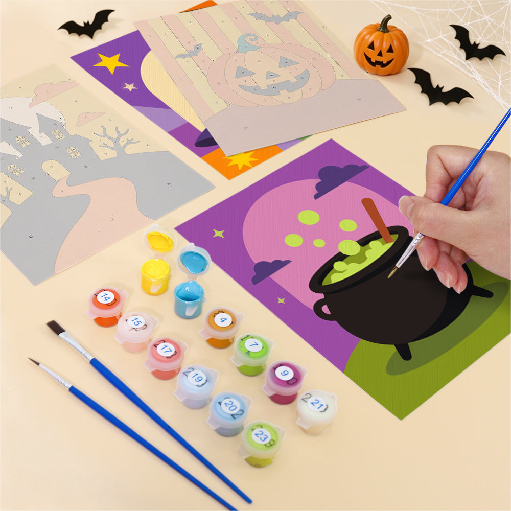 Classic Halloween Icons mini paint by numbers – image 12