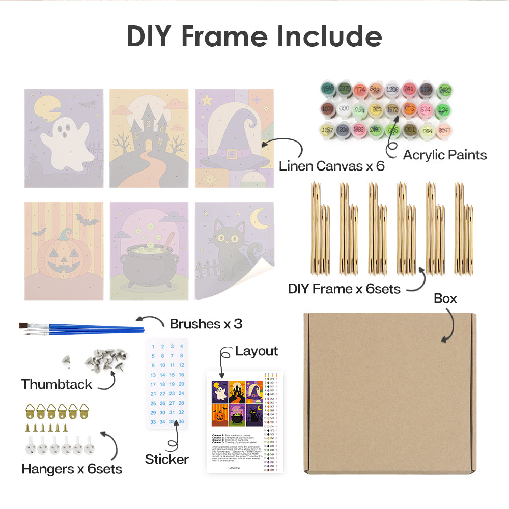 Classic Halloween Icons mini paint by numbers – image 18