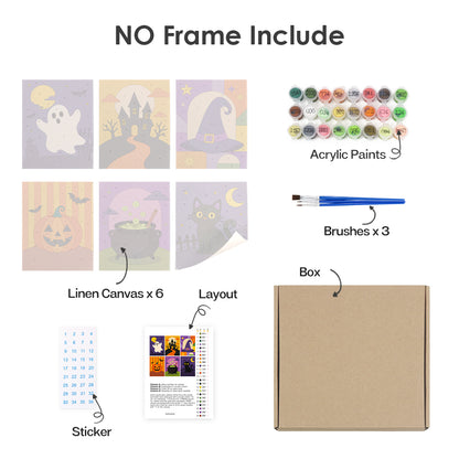 Classic Halloween Icons mini paint by numbers – image 19