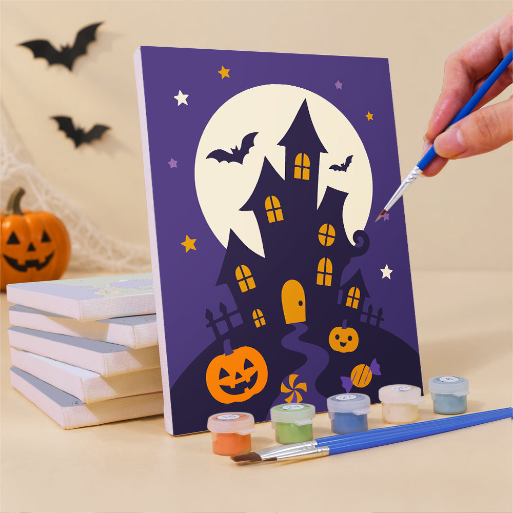 Cute Halloween Characters mini paint by numbers – image 3