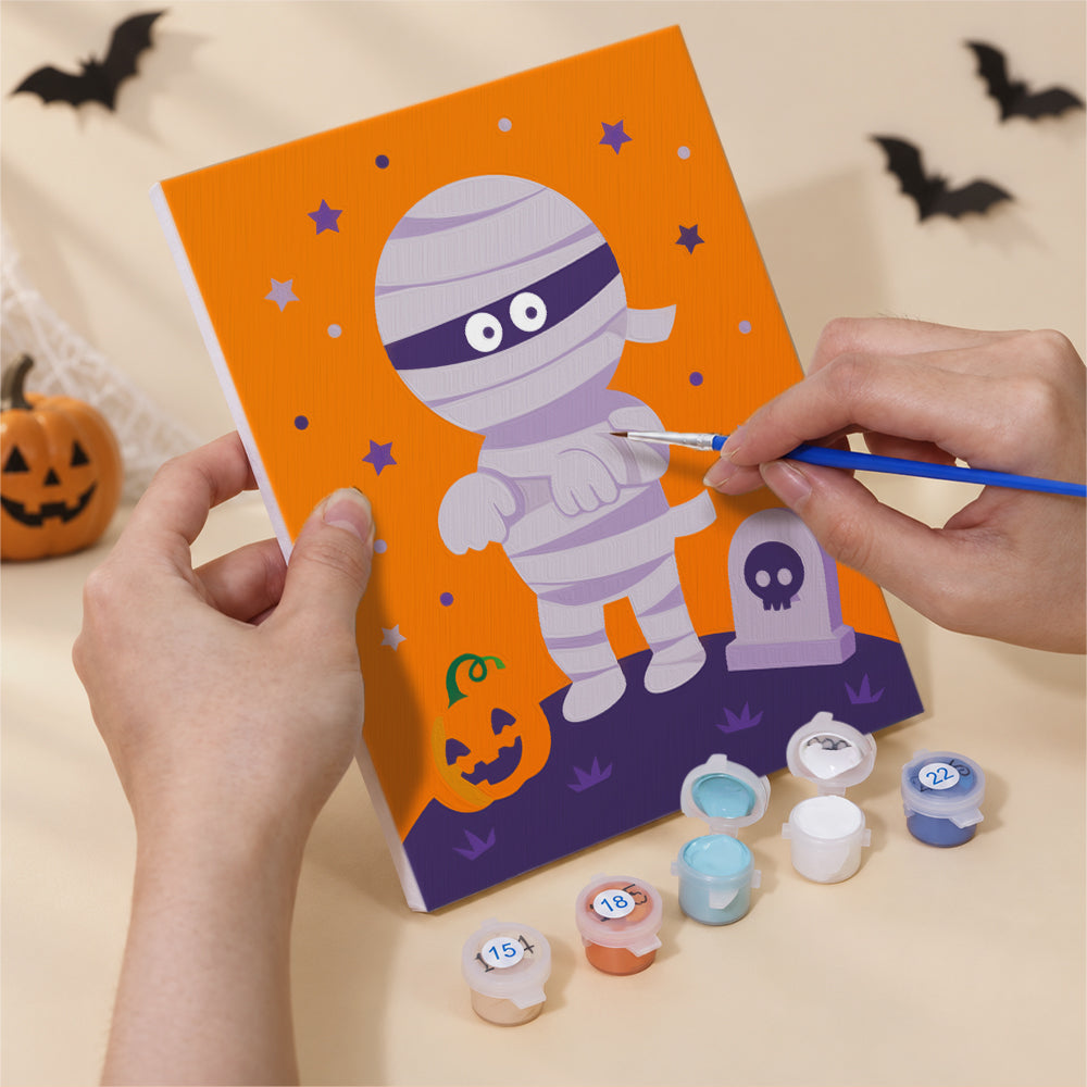 Cute Halloween Characters mini paint by numbers – image 5
