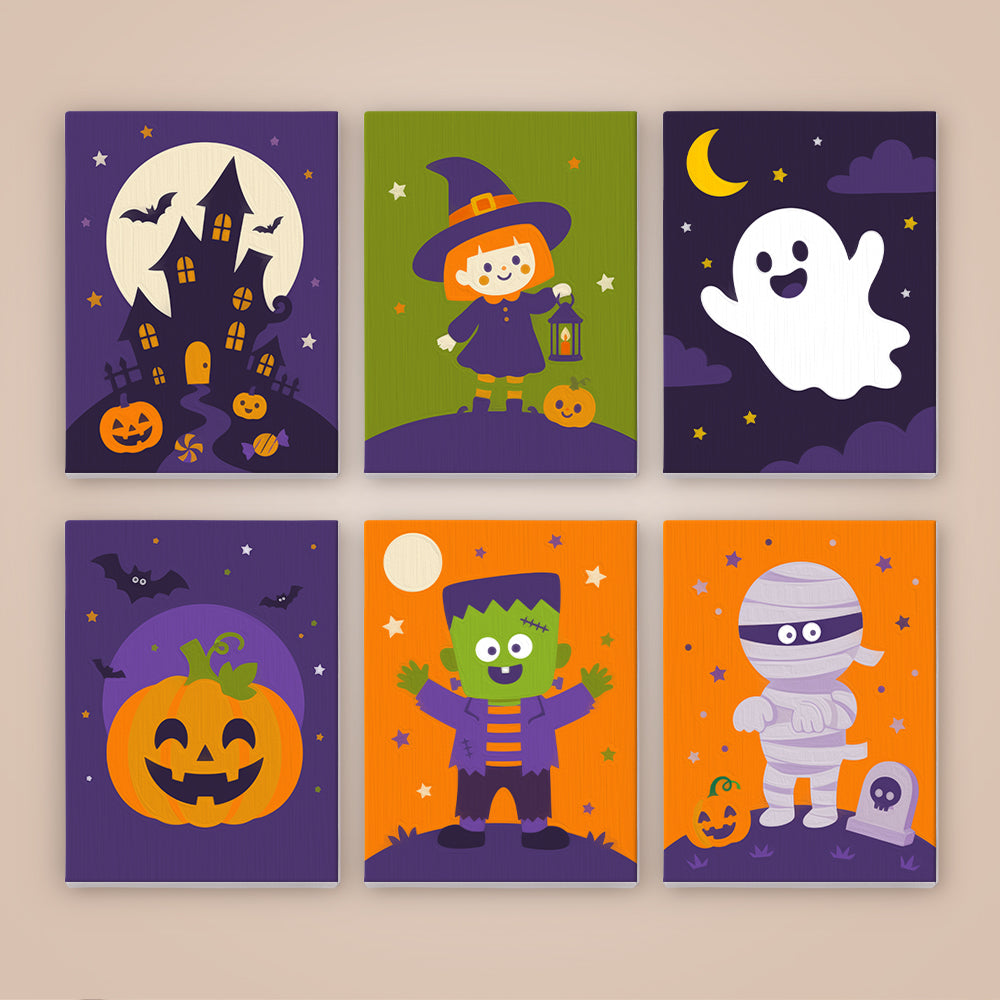 Cute Halloween Characters mini paint by numbers – image 8