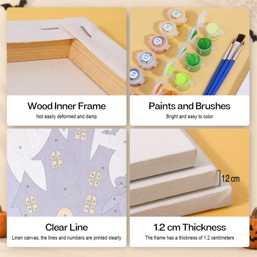 Cute Halloween Characters mini paint by numbers – image 9