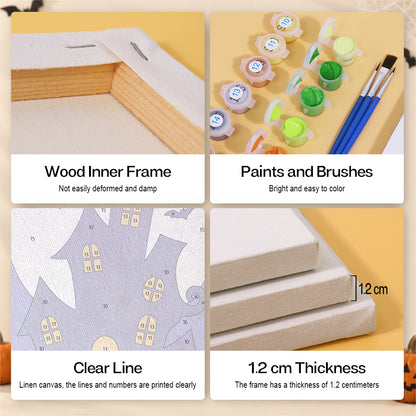Cute Halloween Characters mini paint by numbers – image 9