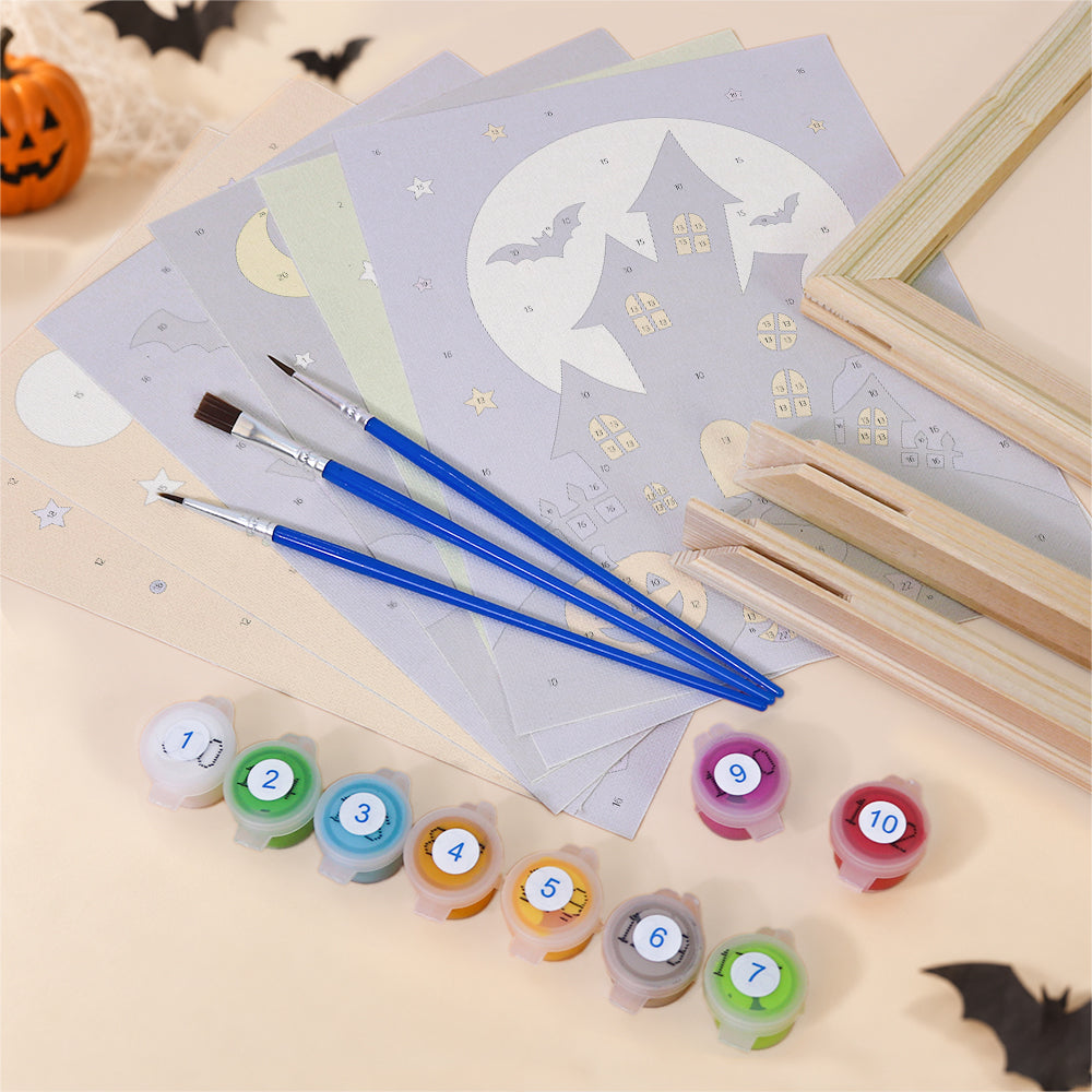 Cute Halloween Characters mini paint by numbers – image 11